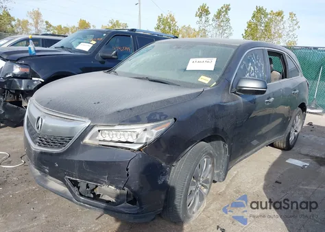 2014 Acura Mdx Technology Package z USA, uszkodzony, nr VIN 5FRYD4H42EB032025